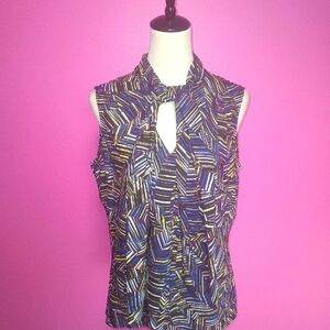 🚨Price Final!🚨 Evan Picone Ladies Front Tie Summer Blouse (Size Large)